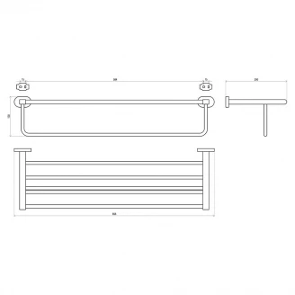 Ravak Håndklædestang Chrome Glat 65 cm-2